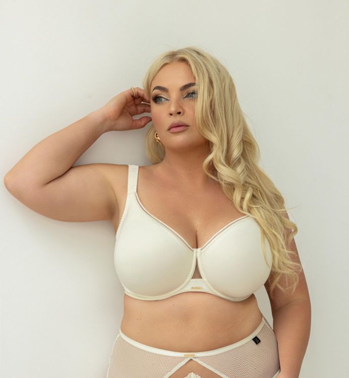 Бюстгальтер Kris Line Cotton Flower Soft Minimiser (латте)