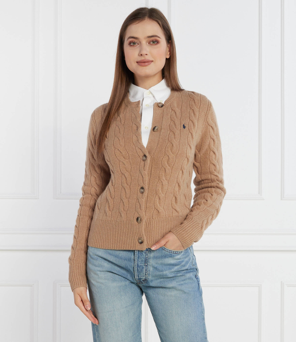 Хлопковый кардиган POLO RALPH LAUREN - коричневый(211910443)