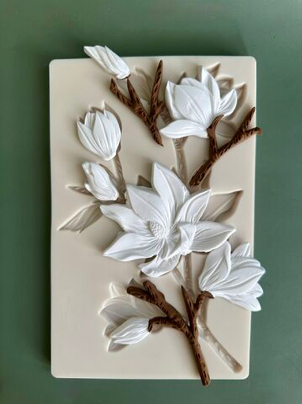 Прямоугольный молд "Магнолия полураспустившаяся"