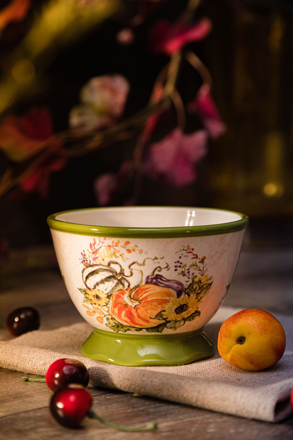 Салатник порционный 13см Certified Int Осеннее утро Три разные тыквы