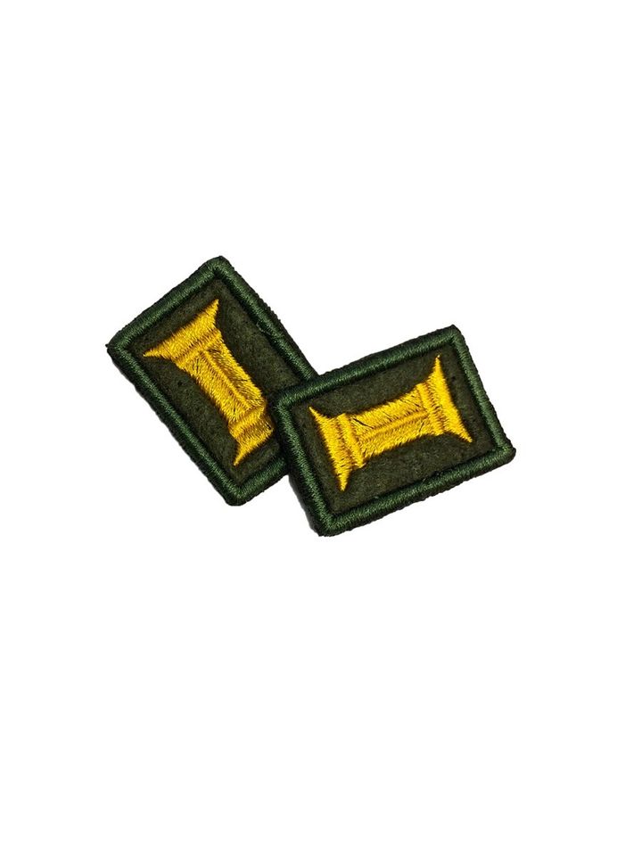 Эмблема петличная вышитая Катушка оливковая (с липучкой)