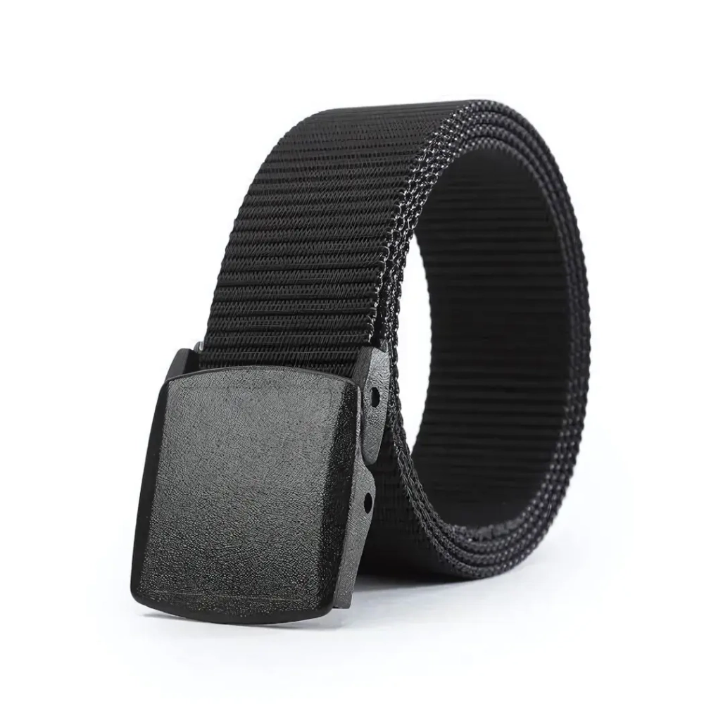Ремень туристический 1,2м пластиковая пряжка, цвет черный