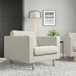 Кресло - IKEA LANDSKRONA, 89х89х78 см, светло-серый, ЛАНДСКРУНА ИКЕА
