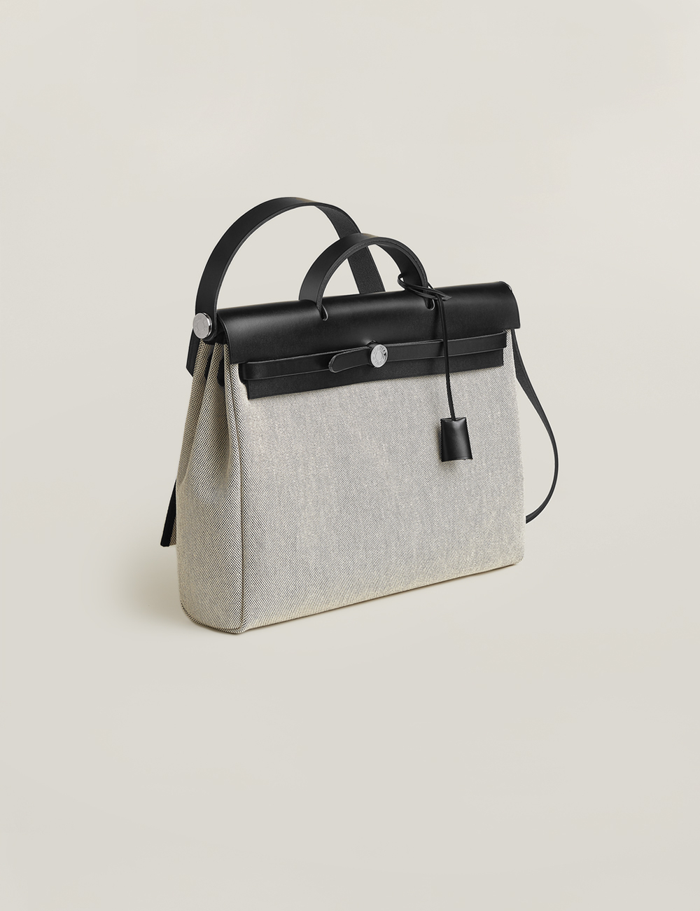 Сумка Hermes Herbag Messenger 39 "écru / noir"