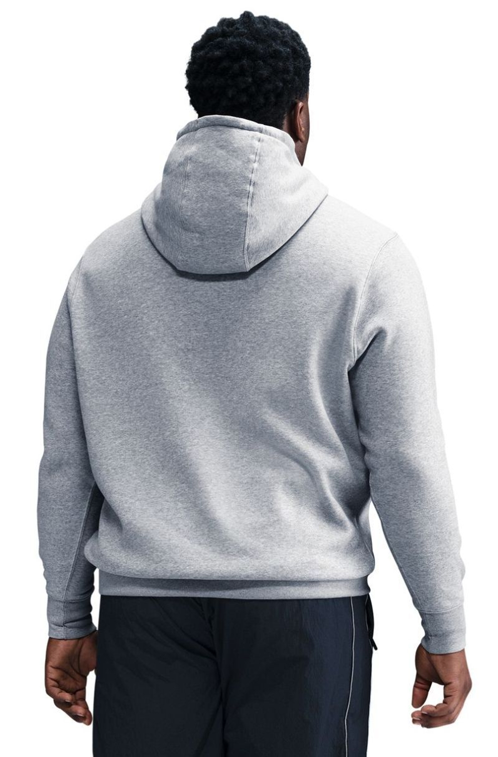 Куртка теннисная Nike Club Fleece Pullover - dark grey heather/lt smoke grey/white