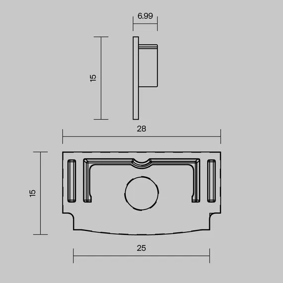 Комплект заглушек (для профиля 61x14) 2 шт., ALM-6114-B-EC 642013 Led Strip 642013