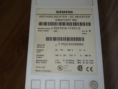 Siemens 6SE7016-1TA51-Z