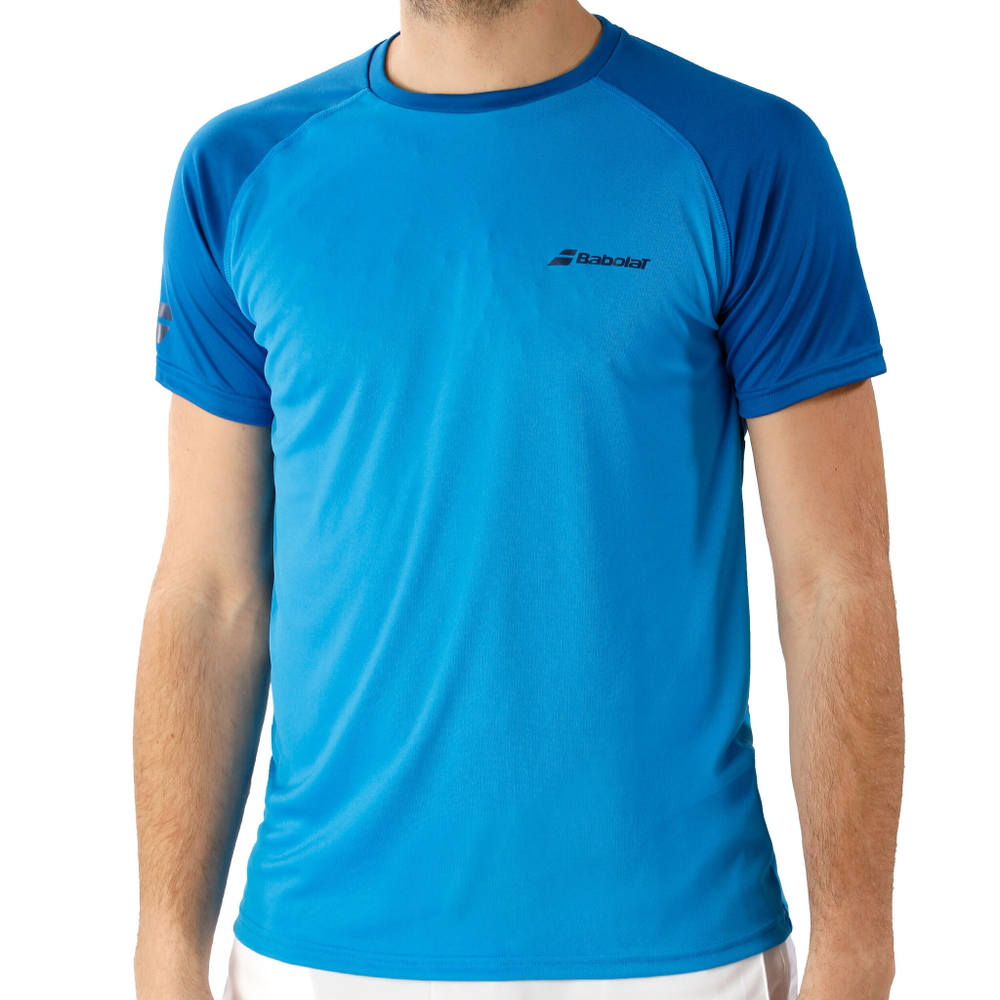 Мужское теннисное поло Babolat Play Crew Neck T-Shirt Men - Blue