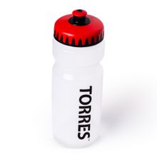 Бутылка для воды TORRES, SS1027, 550 мл, прозрачная, красно-черная крышка
