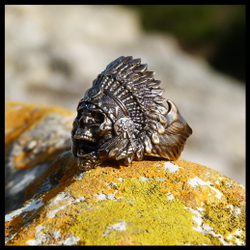 Кольцо мужское "Вождь" латунь , печатка для мужчин