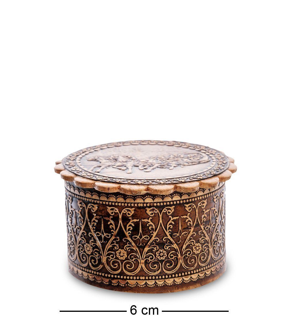 Народные промыслы BST-114/ 1 Шкатулка «Тройка» мал. (береста)