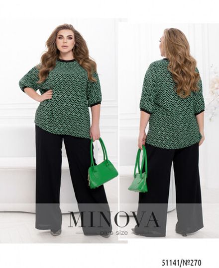 Костюм 270-черно-зеленый Minova Фото 1
