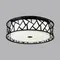 7700/60L AVRA LED SN 056 Светильник металл/ткань/стекло/белый/черный LED 60Вт 3000-6000K D600 IP20 пульт ДУ FABIANA