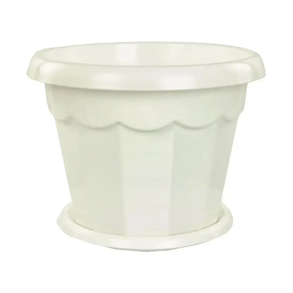 Горшок цв. Гармония 7л. с под. (белый) (комплект 20 шт)