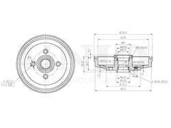 Барабан тормозной задний UNIO BRD-10037