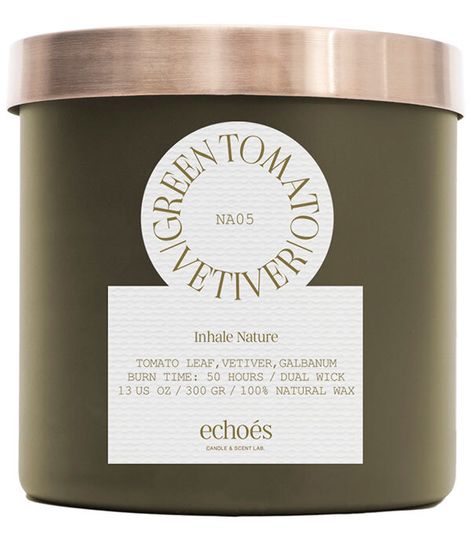 Green Tomato & Vetiver, свеча Inhale Nature collection, Echoes
