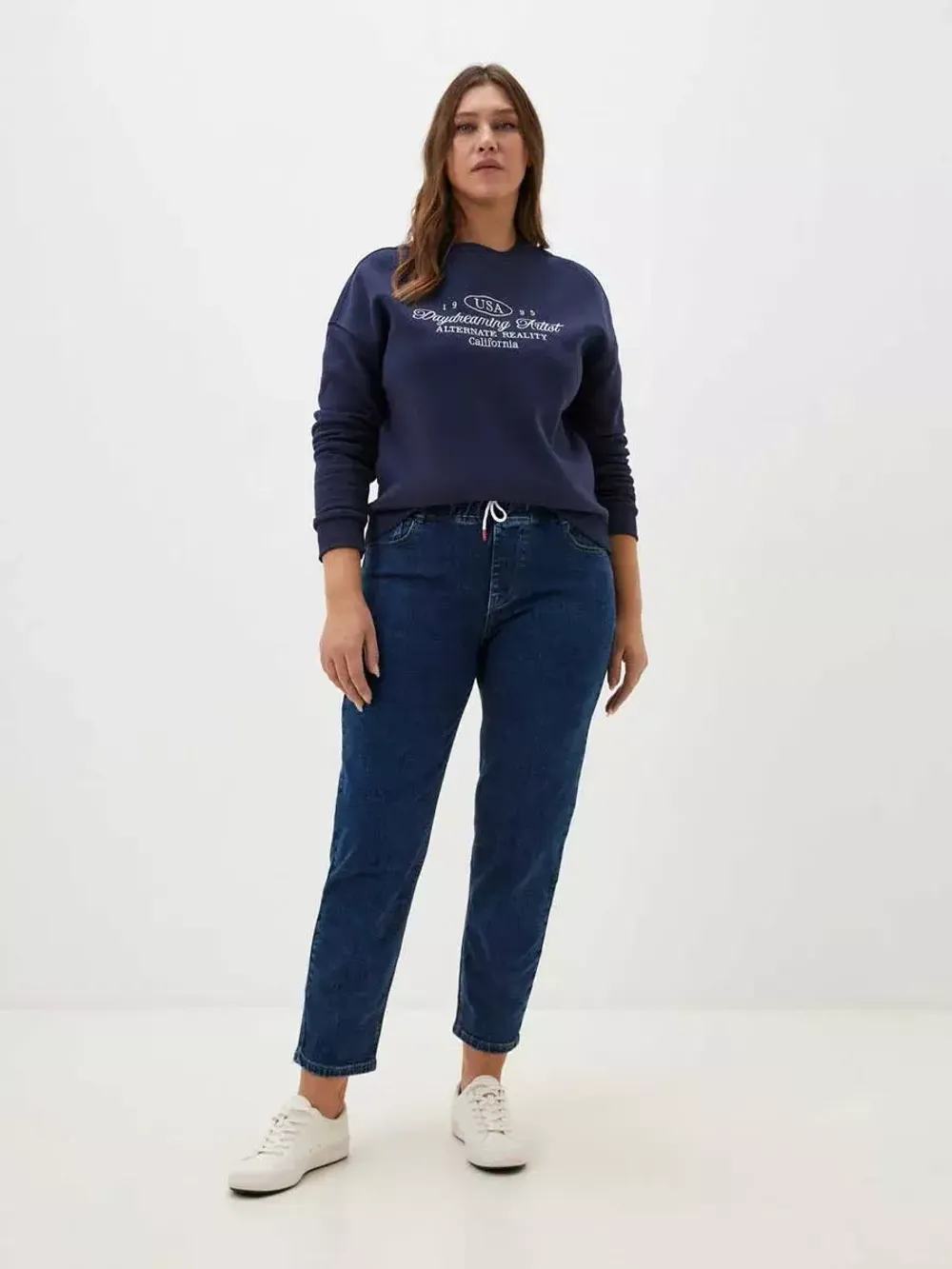 Джинсы на резинке больших размеров