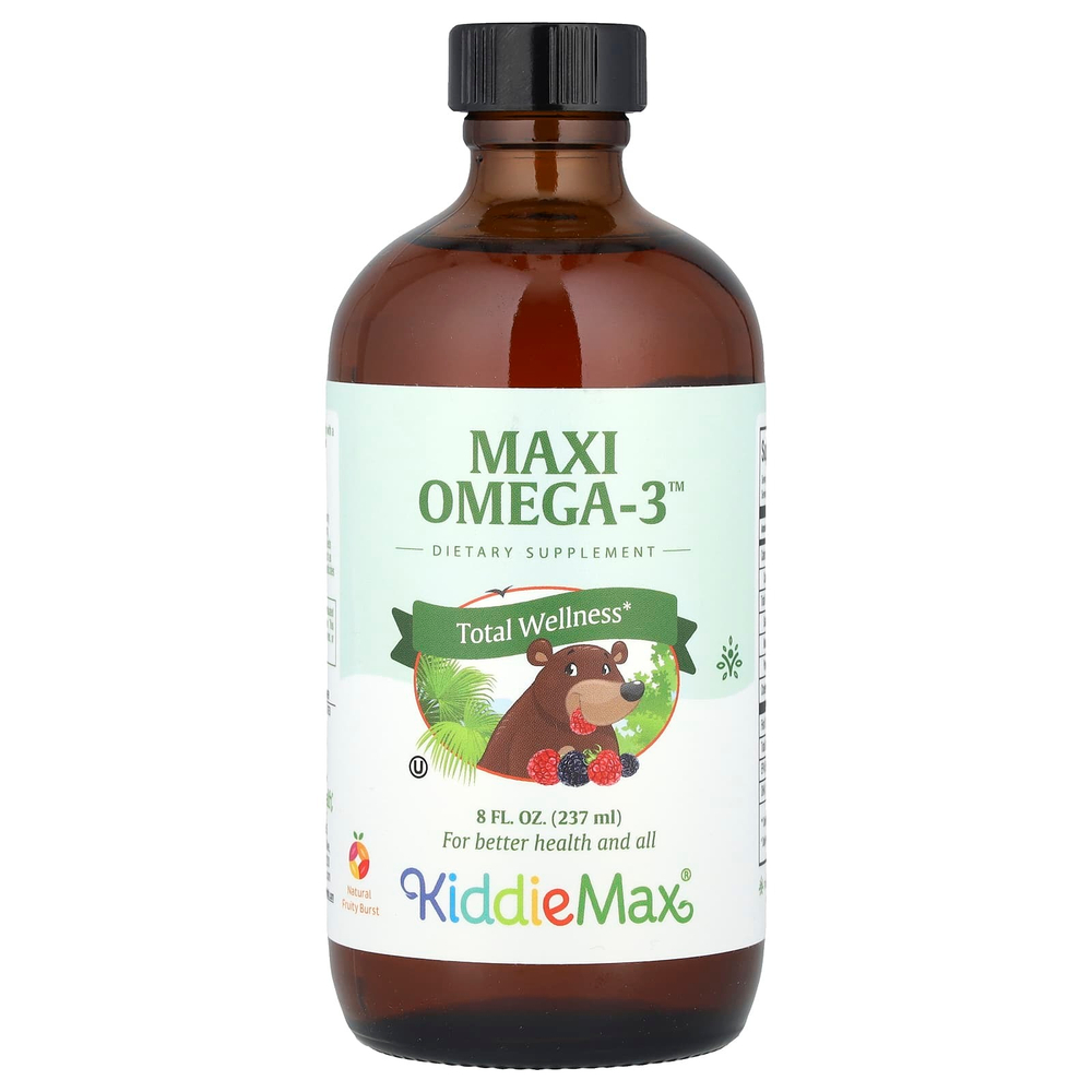 Maxi Health, KiddieMax® Maxi Omega-3 ™, натуральный фруктовый взрыв, 237 мл (8 жидк. Унций)