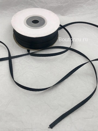 Лента атласная черная 3 мм