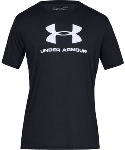 Мужская теннисная футболка Under Armour Sportstyle Logo SS - black