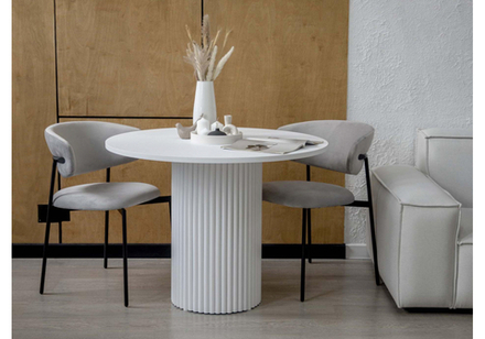 Стол деревянный Woodville Барел 100 белый, белый, ножки белые