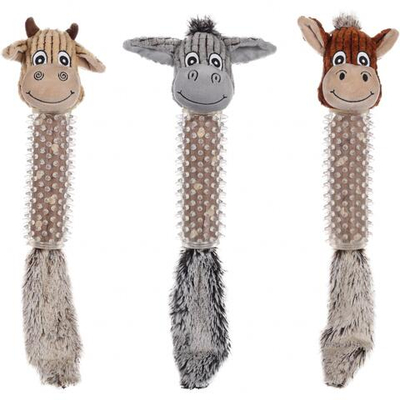 Игрушка "Корова, ослик, лошадь", 45 х 16 см, плюш и TPR, в ассортименте, Flamingo