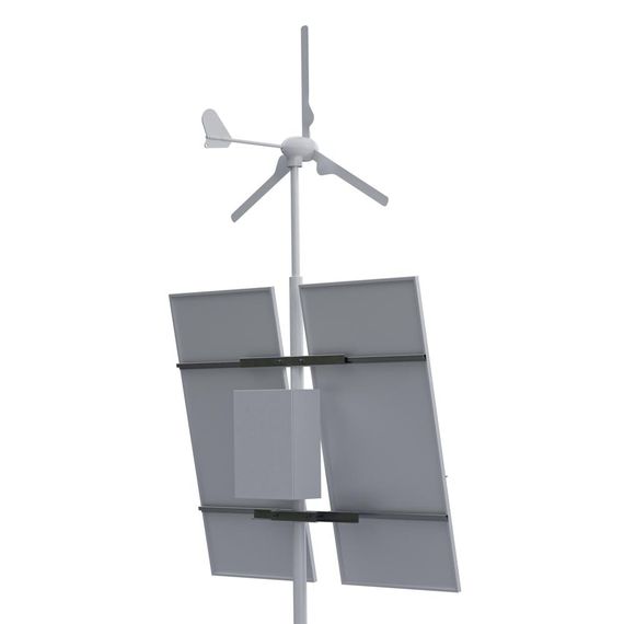 Автономная электростанция на опоре (2 солнечные панели 585 Вт + ветрогенератор 1000 Вт), YASHEL Technologies Автономная электростанция на опоре (2 солнечные панели 585 Вт + ветрогенератор 1000 Вт), фото №975742326