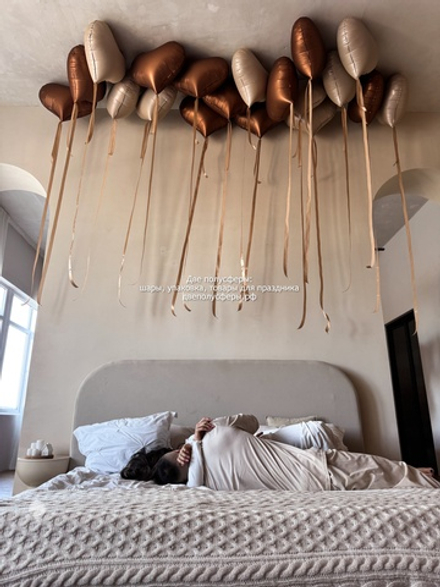 Набор сердец латте и шоколад