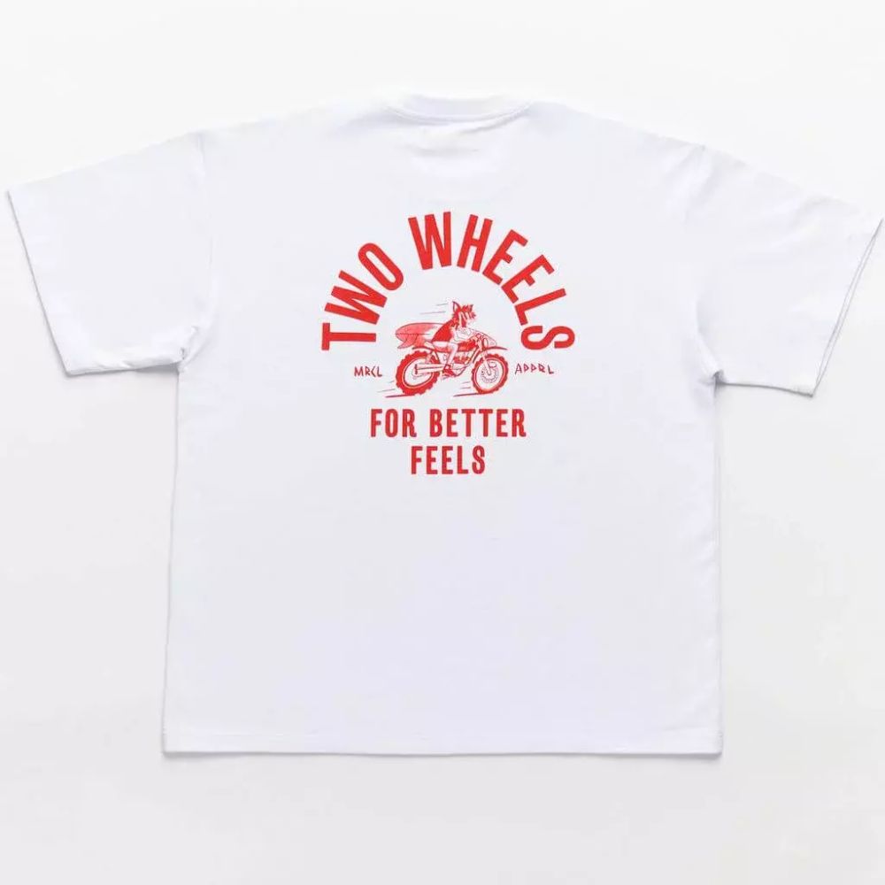 Футболка Miracle Apparel Heavy Soft Two Wheels For Better Feels Белая