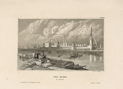 Херцер Х., Викерс А. Дж. Московский кремль. Гравюра на стали. Хильдбургхаузен, Германия. 1840 г.