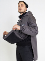 Анорак утепленный удлиненный мужской серый Город Горький