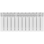 Радиатор биметаллический STOUT TITAN 350 - 12 секций (подключение боковое, цвет белый)