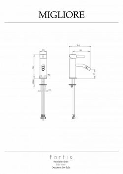 Смеситель для биде хром Migliore Fortis 18644 хром схема