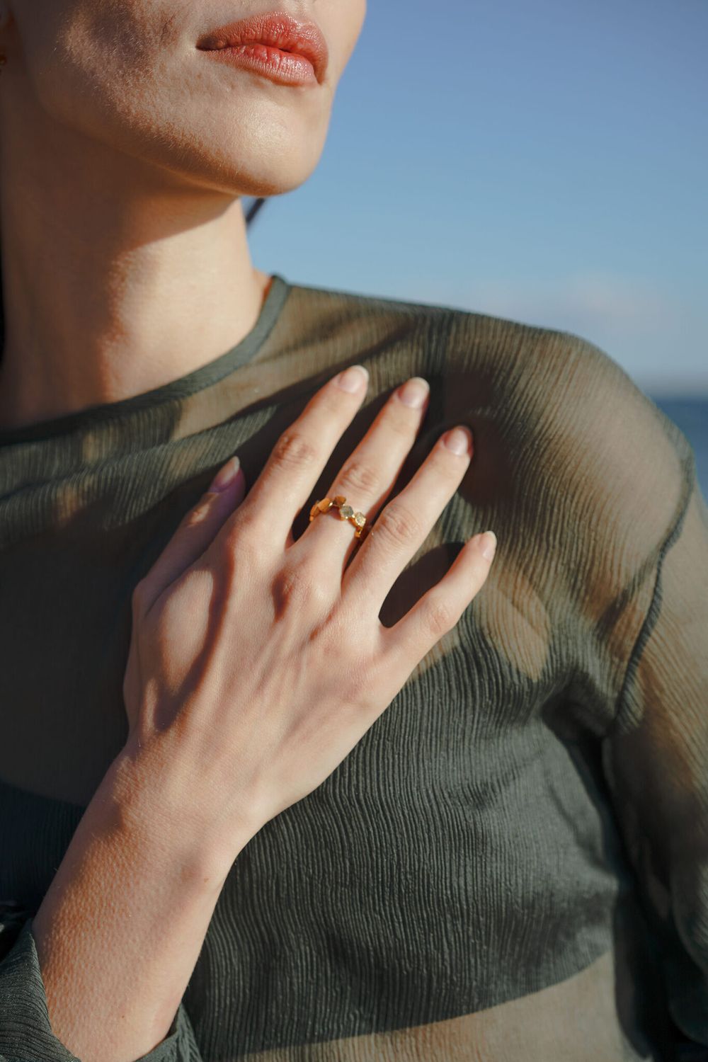 Кольцо Конфетти Макси, позолота