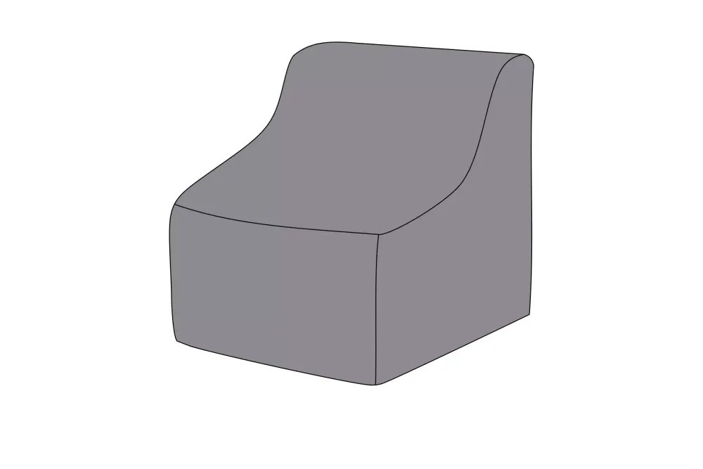 Защитный чехол на модуль Лунго прямой 74×86×65 см, цвет темно-серый