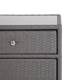 Мальта, тумба плетеная из искусственного ротанга, цвет графит