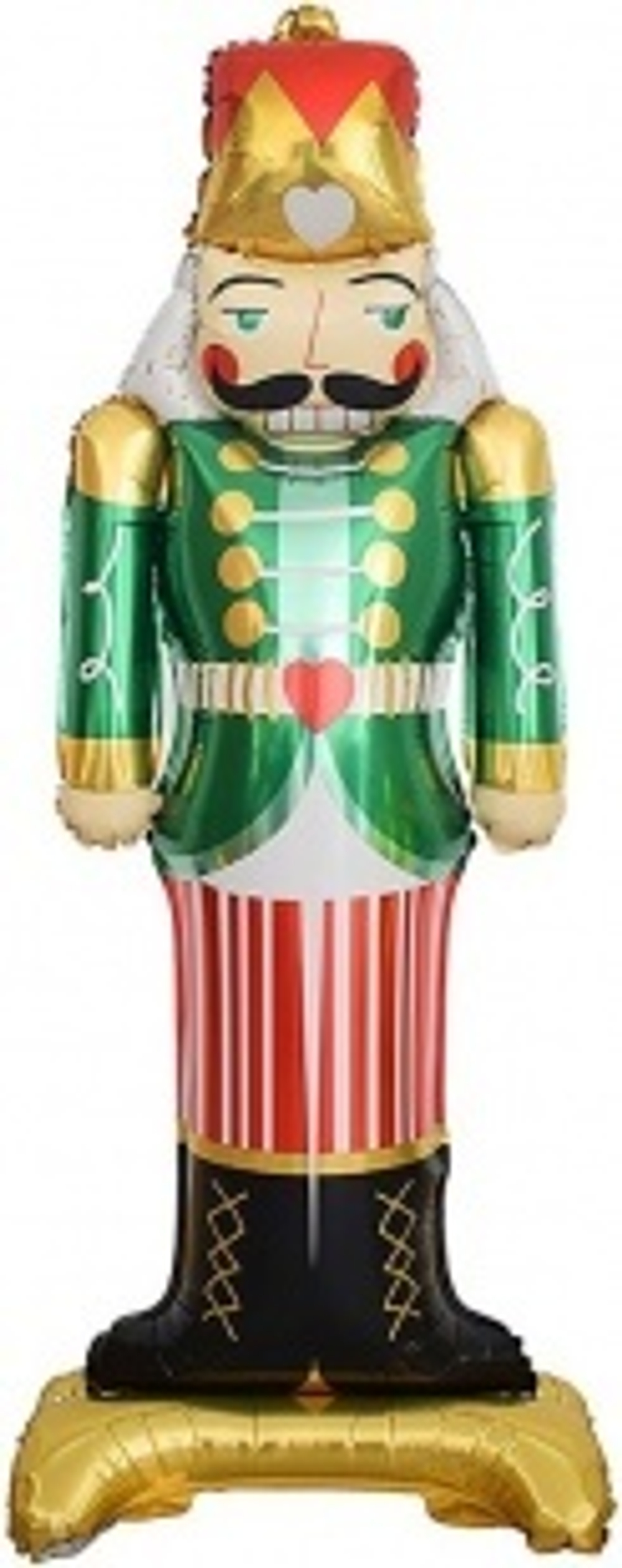 Шар 3D (49""/124 см) Фигура на подставке, Щелкунчик, Зеленый, 1 шт. в уп. Б89
