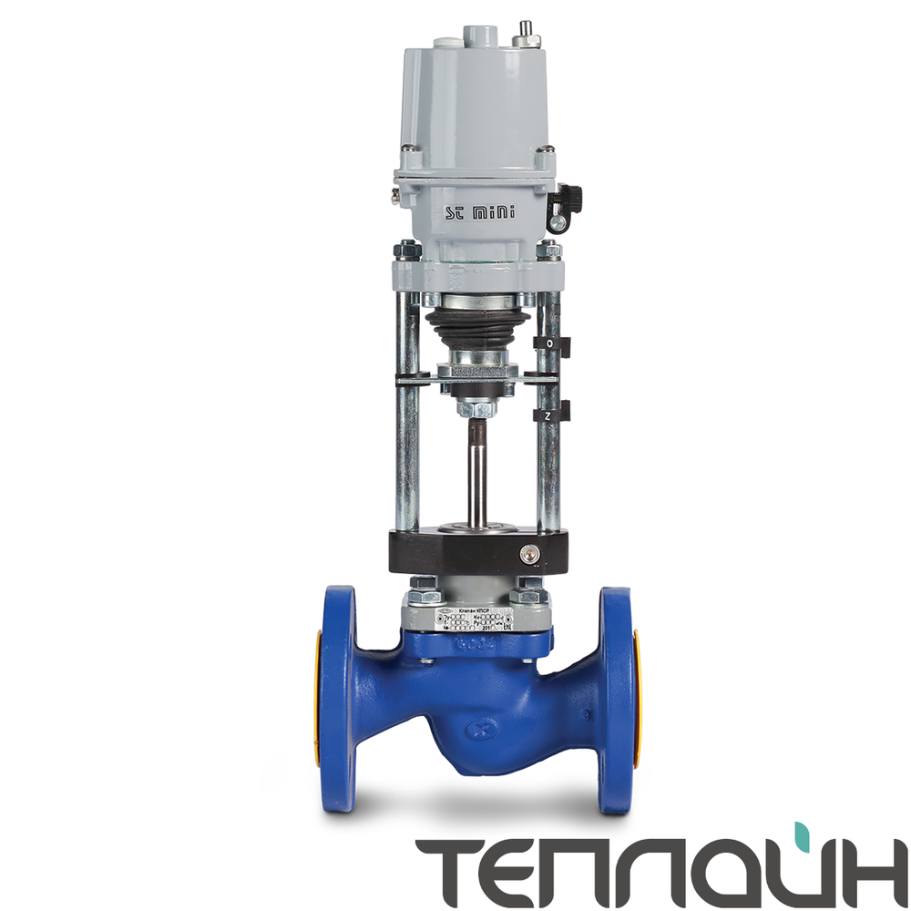 Клапан запорно-регулирующий КПСР 25ч945п DN 100 PN 16 с электроприводом REGADA ST 0 (класс герметичности IV)