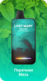 Одноразовый Pod Lost Mary BM - Перечная Мята (16000 затяжек)