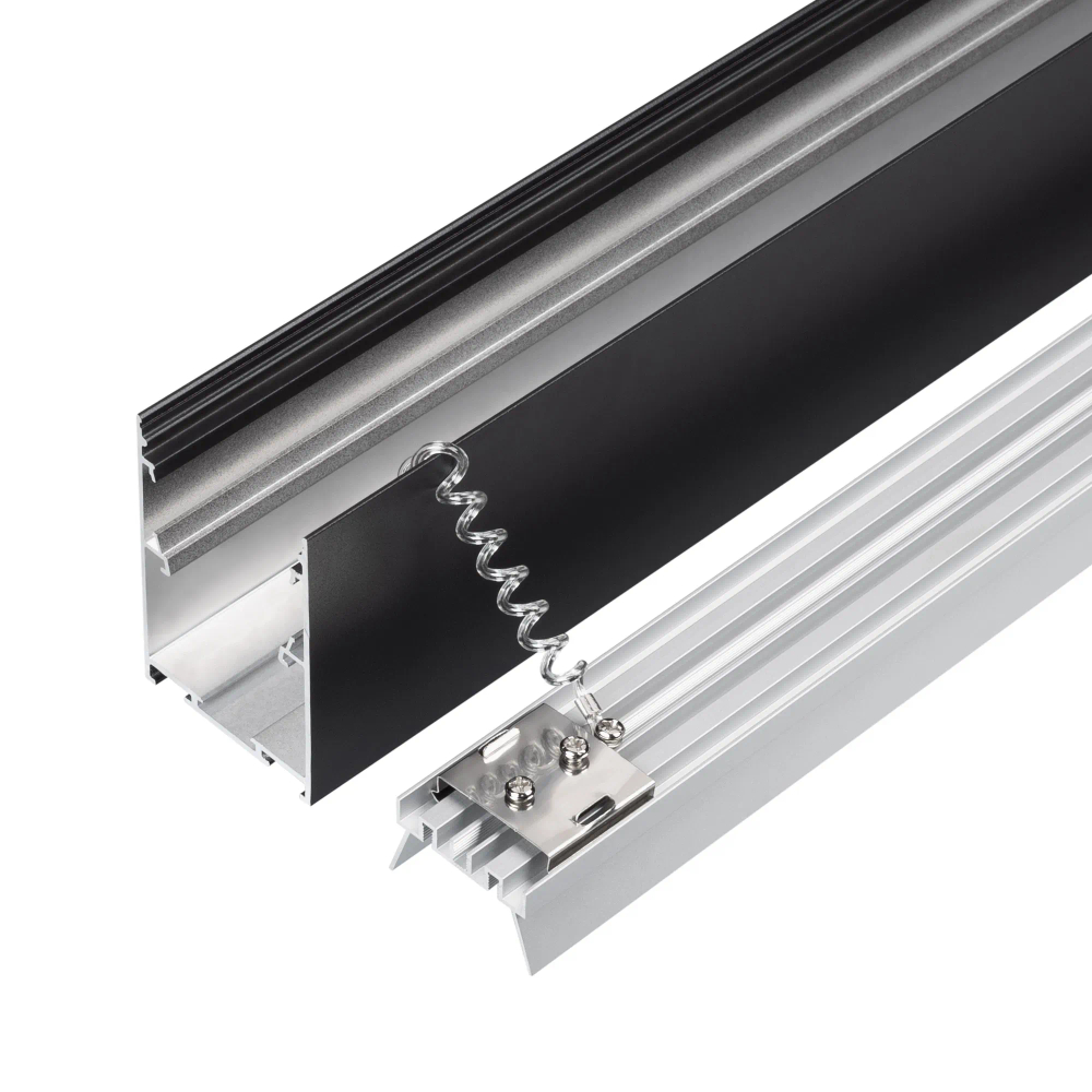 Профиль LINE-5075-HONEYCOMB-2000 BLACK (Arlight, Алюминий) 044874