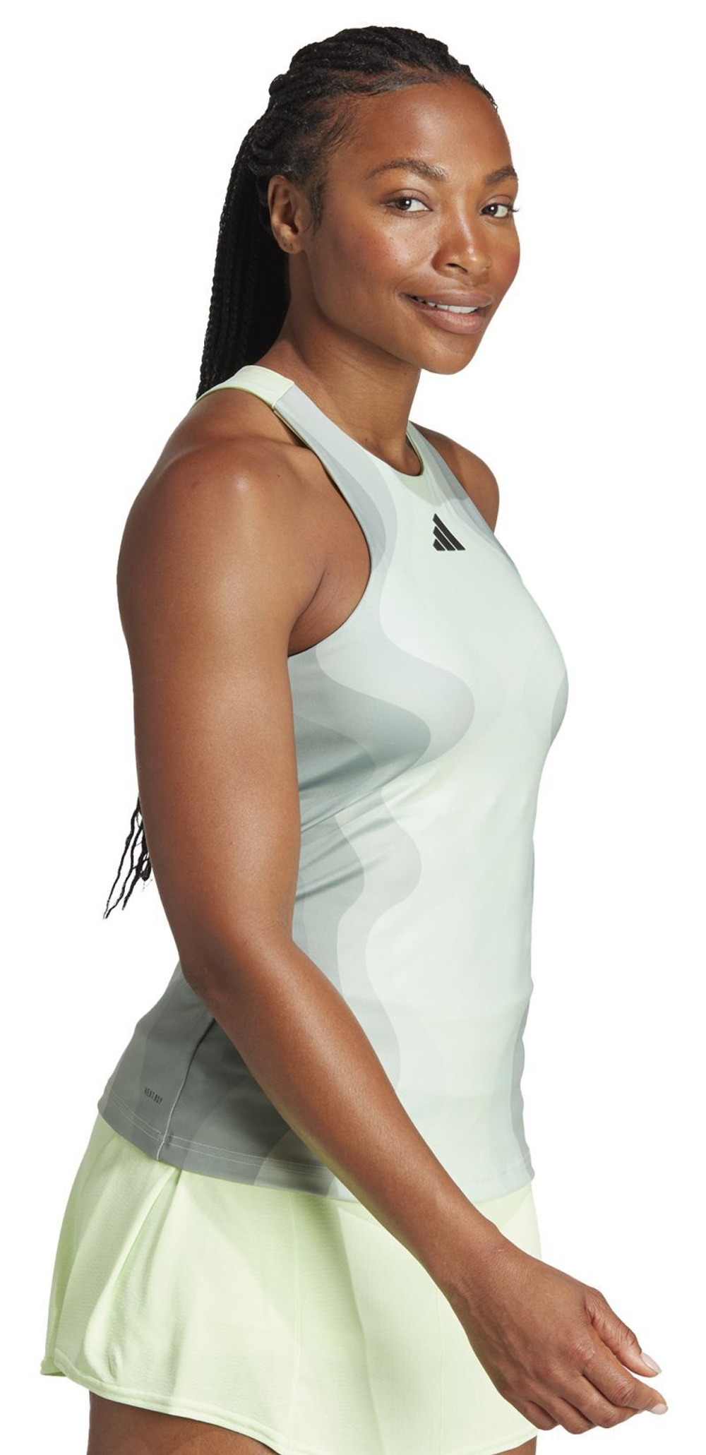 Женский топ теннисный Adidas Y-Tank Pro - зеленый