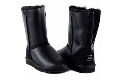 UGG Classic Short Zip Metallic Black