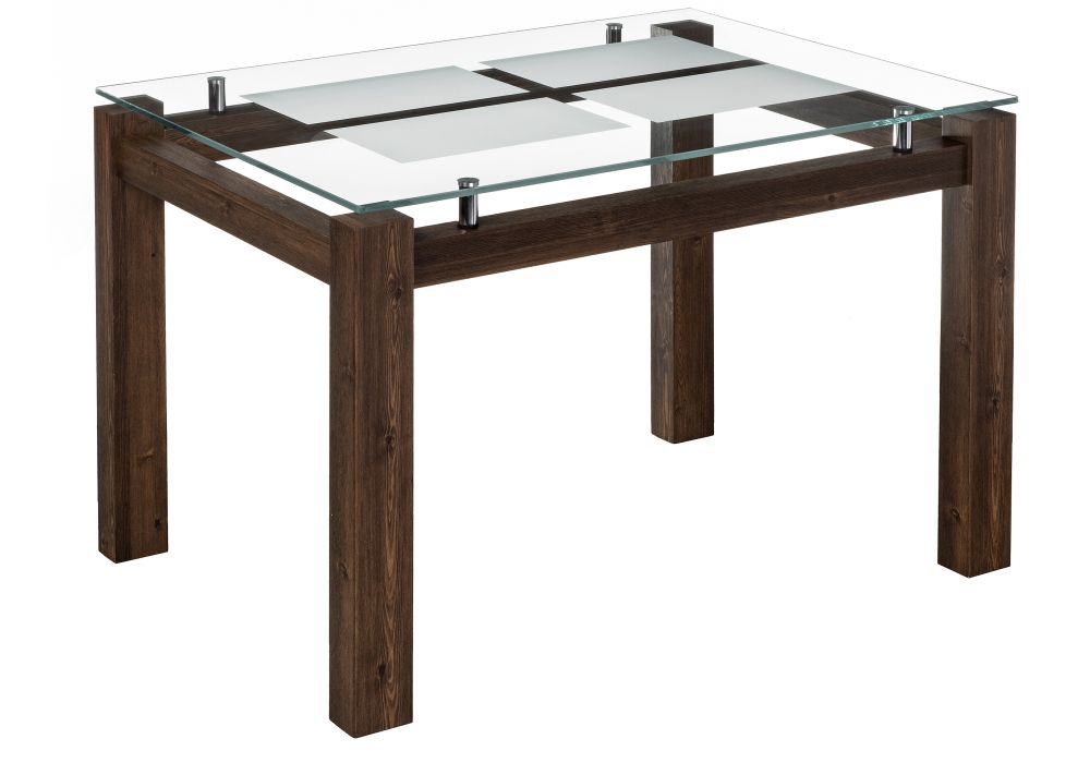 Стеклянный стол Бран 104х74х76 кантри орех