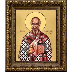 Аверкий Иерапольский, равноапостольный епископ. Икона на холсте.