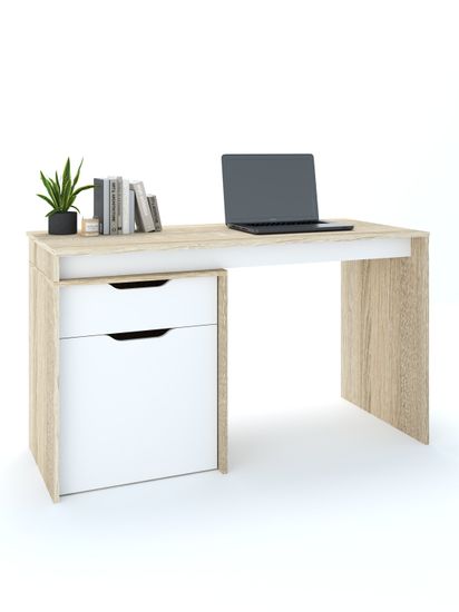 дуб сонома / белый