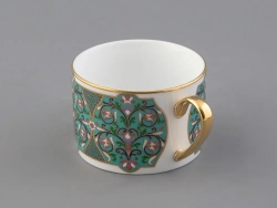 Подарочный набор чашка с блюдцем 250 мл, форма Соло, рисунок, Фиалка надрезанная, арт. 81.32656.00.1