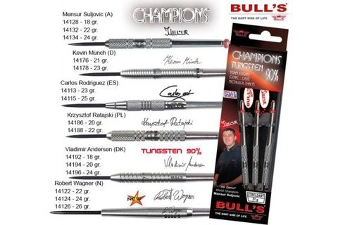 Дротики для дартса (3шт.) Bull’s Champions.B.Strauch Steel., вольфрам 90,22g (артикул 14172)