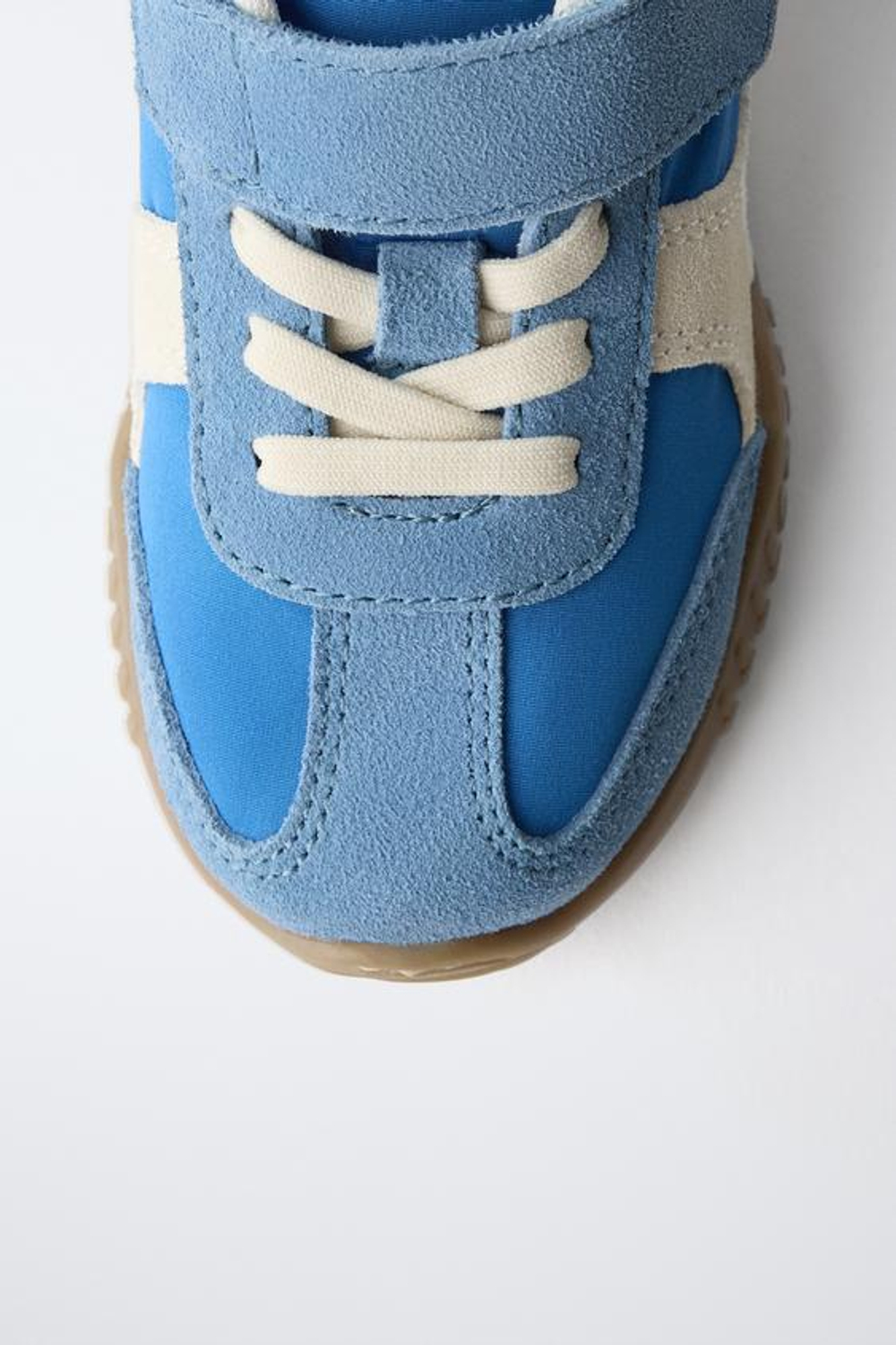 ZARA СПОРТИВНЫЕ КРОССОВКИ ИЗ ЗАМШИ, ЯРКО-СИНИЙ