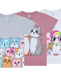 Футболка для садика и школы.девочка.набор 3 шт