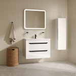 Тумба с умывальником IDDIS Ray, подвесная, 80 см, белый, RAY80W0i95K